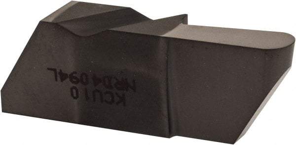 Kennametal - 4094NRD Grade KCU10, 4.78mm Cutting Width Carbide Grooving Insert - 12.7mm Max Depth of Cut, Left Hand, 2.39mm Corner Radius, AlTiN Finish - USA Tool & Supply