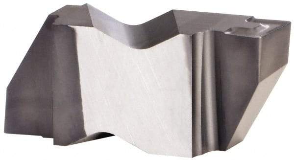 Kennametal - 3M400NG K Grade KCU10, 3.99mm Cutting Width Carbide Grooving Insert - 3.81mm Max Depth of Cut, Right Hand, 0.32mm Corner Radius, AlTiN Finish - USA Tool & Supply