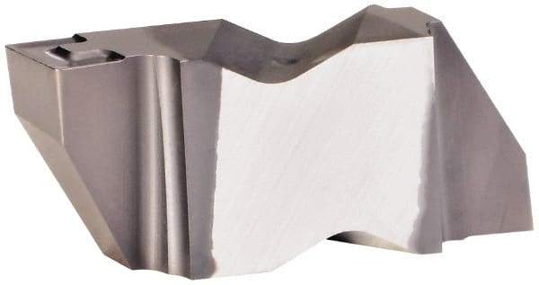 Kennametal - 3M400NG K Grade KCU10, 3.99mm Cutting Width Carbide Grooving Insert - 3.81mm Max Depth of Cut, Left Hand, 0.32mm Corner Radius, AlTiN Finish - USA Tool & Supply