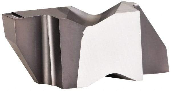 Kennametal - 3M300NG K Grade KCU25, 3mm Cutting Width Carbide Grooving Insert - 3.81mm Max Depth of Cut, Left Hand, 0.19mm Corner Radius, AlTiN Finish - USA Tool & Supply
