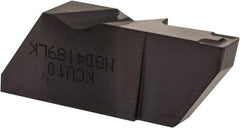 Kennametal - 4189NGD K Grade KCU10, 4.8mm Cutting Width Carbide Grooving Insert - 9.53mm Max Depth of Cut, Left Hand, 0.57mm Corner Radius, AlTiN Finish - USA Tool & Supply