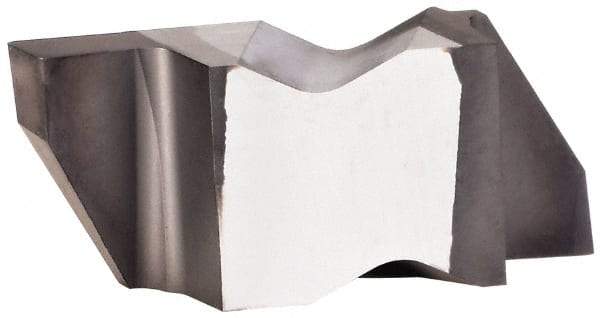 Kennametal - 3097NG Grade KCU10, 2.46mm Cutting Width Carbide Grooving Insert - 3.81mm Max Depth of Cut, Left Hand, 0.32mm Corner Radius, AlTiN Finish - USA Tool & Supply