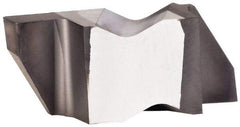 Kennametal - 3097NG Grade KCU10, 2.46mm Cutting Width Carbide Grooving Insert - 3.81mm Max Depth of Cut, Left Hand, 0.32mm Corner Radius, AlTiN Finish - USA Tool & Supply