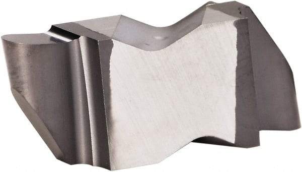 Kennametal - 3031NRP Grade KCU10, 1.58mm Cutting Width Carbide Grooving Insert - 2.39mm Max Depth of Cut, Left Hand, 0.79mm Corner Radius, AlTiN Finish - USA Tool & Supply