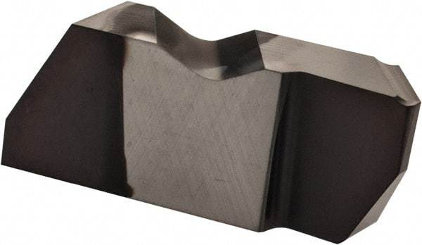 Kennametal - 3012NPD K Grade KCU10, 4.83mm Cutting Width Carbide Grooving Insert - 6.35mm Max Depth of Cut, Right Hand, 0.34mm Corner Radius, AlTiN Finish - USA Tool & Supply