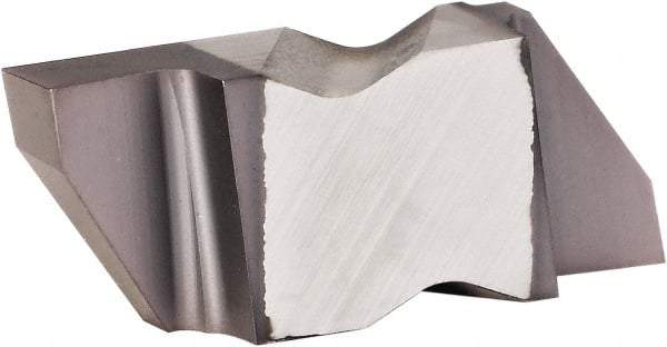Kennametal - 3125NG Grade KCU10, 3.18mm Cutting Width Carbide Grooving Insert - 3.81mm Max Depth of Cut, Left Hand, 0.19mm Corner Radius, AlTiN Finish - USA Tool & Supply