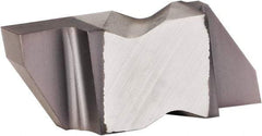 Kennametal - 3125NG Grade KCU10, 3.18mm Cutting Width Carbide Grooving Insert - 3.81mm Max Depth of Cut, Left Hand, 0.19mm Corner Radius, AlTiN Finish - USA Tool & Supply