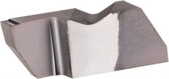 Kennametal - 3125NFD K Grade KCU25, 3.18mm Cutting Width Carbide Grooving Insert - 6.35mm Max Depth of Cut, Left Hand, 0.19mm Corner Radius, AlTiN Finish - USA Tool & Supply