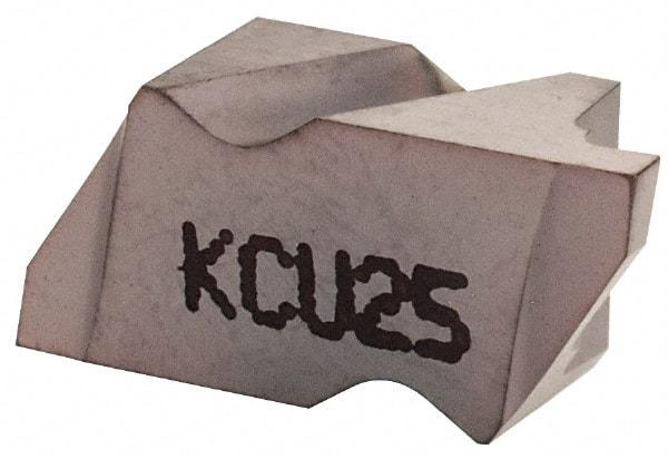 Kennametal - 2041NG Grade KCU25, 1.04mm Cutting Width Carbide Grooving Insert - 1.27mm Max Depth of Cut, Left Hand, 0.09mm Corner Radius, AlTiN Finish - USA Tool & Supply