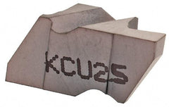 Kennametal - 2062NG Grade KCU25, 1.58mm Cutting Width Carbide Grooving Insert - 2.79mm Max Depth of Cut, Left Hand, 0.19mm Corner Radius, AlTiN Finish - USA Tool & Supply