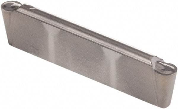 Kennametal - 0200R GMP Grade KCU10, 2mm Cutting Width Carbide Grooving Insert - 1.7mm Max Depth of Cut, Neutral, 1mm Corner Radius, AlTiN Finish - USA Tool & Supply