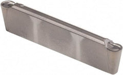 Kennametal - 0200R GMP Grade KCU10, 2mm Cutting Width Carbide Grooving Insert - 1.7mm Max Depth of Cut, Neutral, 1mm Corner Radius, AlTiN Finish - USA Tool & Supply