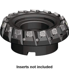 Kennametal - 63mm Cut Diam, 22mm Arbor Hole, 5.9mm Max Depth of Cut, 20° Indexable Chamfer & Angle Face Mill - 5 Inserts, SPHX 1205... Insert, Right Hand Cut, 5 Flutes, Series Fix-Perfect - USA Tool & Supply