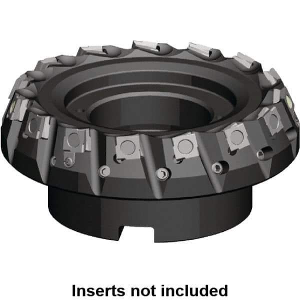 Kennametal - 100mm Cut Diam, 32mm Arbor Hole, 5.9mm Max Depth of Cut, 20° Indexable Chamfer & Angle Face Mill - 8 Inserts, SPHX 1205... Insert, Right Hand Cut, 8 Flutes, Series Fix-Perfect - USA Tool & Supply