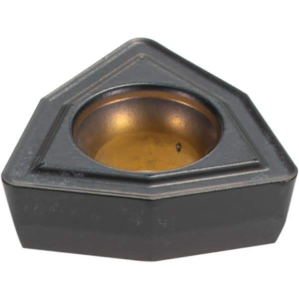 Kennametal - DFT06T308 HP Grade KCU25 Carbide Indexable Drill Insert - AlTiN Finish, Trigon, 10mm Inscribed Circle - USA Tool & Supply