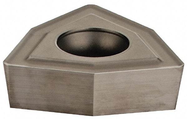Kennametal - DFT090508 HP Grade KMF Carbide Indexable Drill Insert - Uncoated, Trigon, 15mm Inscribed Circle - USA Tool & Supply