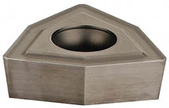 Kennametal - DFT090508 HP Grade KMF Carbide Indexable Drill Insert - Uncoated, Trigon, 15mm Inscribed Circle - USA Tool & Supply