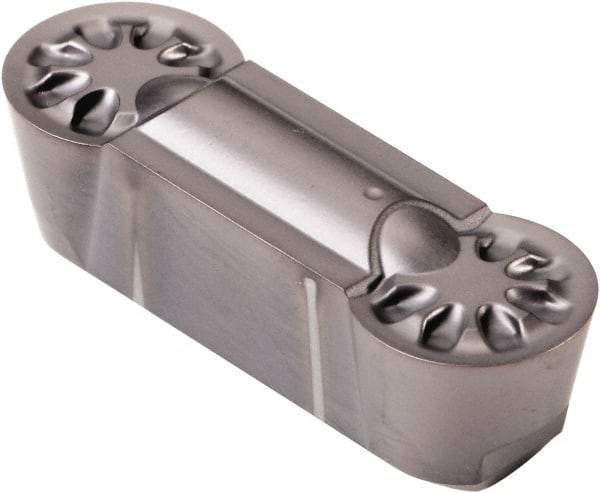 Kennametal - 1000R GUP Grade KCU25, 10mm Cutting Width Carbide Grooving Insert - Neutral, 5mm Corner Radius, AlTiN Finish - USA Tool & Supply