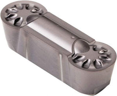Kennametal - 1000R GUP Grade KCU25, 10mm Cutting Width Carbide Grooving Insert - Neutral, 5mm Corner Radius, AlTiN Finish - USA Tool & Supply
