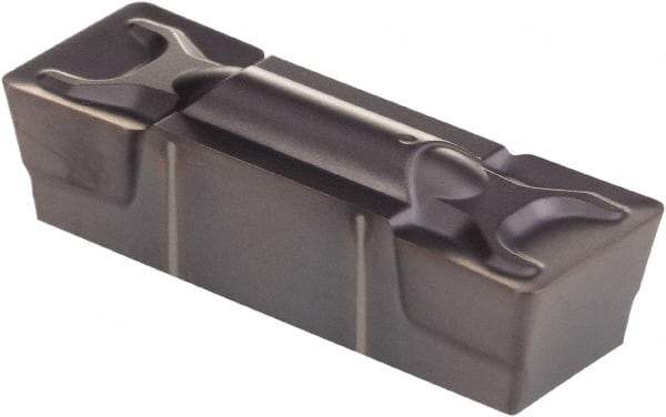 Kennametal - 1005G GMN Grade KCU25, 10.05mm Cutting Width Carbide Grooving Insert - 8.1mm Max Depth of Cut, Neutral, 0.79mm Corner Radius, AlTiN Finish - USA Tool & Supply