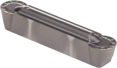 Kennametal - 0605R GMN Grade KCU25, 6.05mm Cutting Width Carbide Grooving Insert - 4.9mm Max Depth of Cut, Neutral, 3.03mm Corner Radius, AlTiN Finish - USA Tool & Supply
