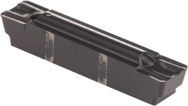 Kennametal - 0605G GMP Grade KCP25, 6.05mm Cutting Width Carbide Grooving Insert - 4.9mm Max Depth of Cut, Neutral, 0.41mm Corner Radius, TiCN/Al2O3 Finish - USA Tool & Supply