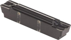 Kennametal - 0605G GMP Grade KCP25, 6.05mm Cutting Width Carbide Grooving Insert - 4.9mm Max Depth of Cut, Neutral, 0.41mm Corner Radius, TiCN/Al2O3 Finish - USA Tool & Supply