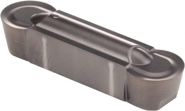 Kennametal - 0800R GMP Grade KCU25, 8mm Cutting Width Carbide Grooving Insert - 6.5mm Max Depth of Cut, Neutral, 4mm Corner Radius, AlTiN Finish - USA Tool & Supply