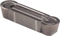 Kennametal - 0800R GMP Grade KCU25, 8mm Cutting Width Carbide Grooving Insert - 6.5mm Max Depth of Cut, Neutral, 4mm Corner Radius, AlTiN Finish - USA Tool & Supply