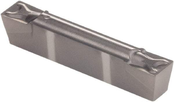 Kennametal - 125G GMN Grade KCU25, 3.18mm Cutting Width Carbide Grooving Insert - 3.4mm Max Depth of Cut, Neutral, 0.2mm Corner Radius, AlTiN Finish - USA Tool & Supply