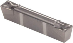 Kennametal - 125G GMN Grade KCU25, 3.18mm Cutting Width Carbide Grooving Insert - 3.4mm Max Depth of Cut, Neutral, 0.2mm Corner Radius, AlTiN Finish - USA Tool & Supply