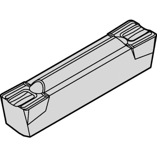 Kennametal - 0300G GMP Grade KCU25, 3mm Cutting Width Carbide Grooving Insert - 3.51mm Max Depth of Cut, Neutral, 0.41mm Corner Radius, AlTiN Finish - USA Tool & Supply