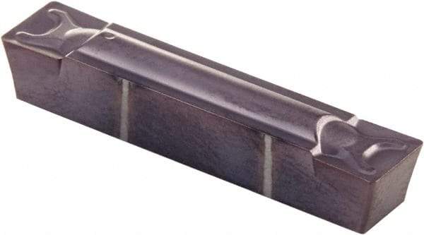 Kennametal - 0605G GMN Grade KCU10, 6.05mm Cutting Width Carbide Grooving Insert - 4.9mm Max Depth of Cut, Neutral, 0.41mm Corner Radius, AlTiN Finish - USA Tool & Supply