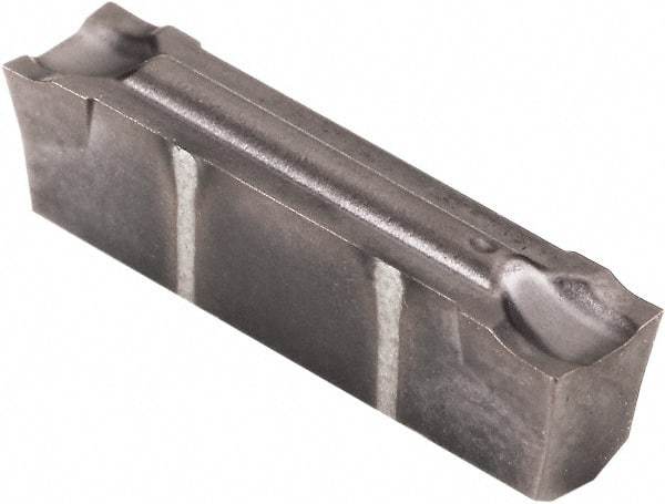 Kennametal - A4C0405 CF KCU25 Grade, 0.1594" Cutting Width, Carbide Cutoff Insert - 6° Right Hand Lead Angle, 0.008" Cnr Rad, AlTiN Coated, Double End - USA Tool & Supply