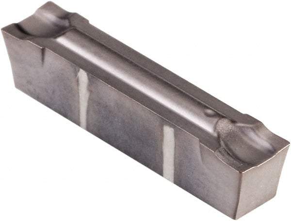 Kennametal - A4C0405 CF KCU25 Grade, 0.1594" Cutting Width, Carbide Cutoff Insert - 0° Neutral Lead Angle, 0.0079" Cnr Rad, AlTiN Coated, Double End - USA Tool & Supply