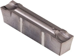 Kennametal - A4C0405 CF KCU25 Grade, 0.1594" Cutting Width, Carbide Cutoff Insert - 0° Neutral Lead Angle, 0.0079" Cnr Rad, AlTiN Coated, Double End - USA Tool & Supply