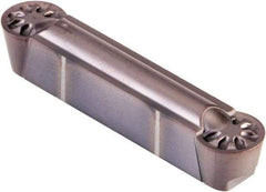 Kennametal - 0600R GUP Grade KCU25, 6mm Cutting Width Carbide Grooving Insert - Neutral, 3mm Corner Radius, AlTiN Finish - USA Tool & Supply