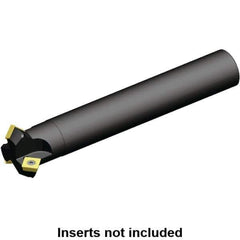 Kennametal - 45° Lead Angle, 22.16mm Max Cut Diam, 10mm Min Cut Diam, 5.85mm Max Depth of Cut, Indexable Chamfer and Angle End Mill - 1 Insert, SDCW 090308 Insert Style, 82.7mm Overall Length, Straight Shank - USA Tool & Supply