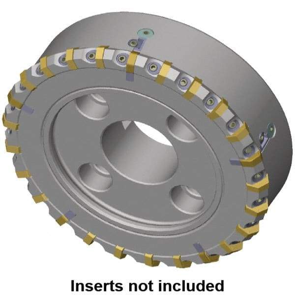 Kennametal - 133.7mm Cut Diam, 40mm Arbor Hole, 8mm Max Depth of Cut, 30° Indexable Chamfer & Angle Face Mill - 15 Inserts, HNG. 0905... Insert, Right Hand Cut, 15 Flutes, Series HexaCut - USA Tool & Supply