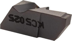 Kennametal - 2M250NGD K Grade KC5025, 2.5mm Cutting Width Carbide Grooving Insert - 5.08mm Max Depth of Cut, Left Hand, 0.19mm Corner Radius, AlTiN Finish - USA Tool & Supply
