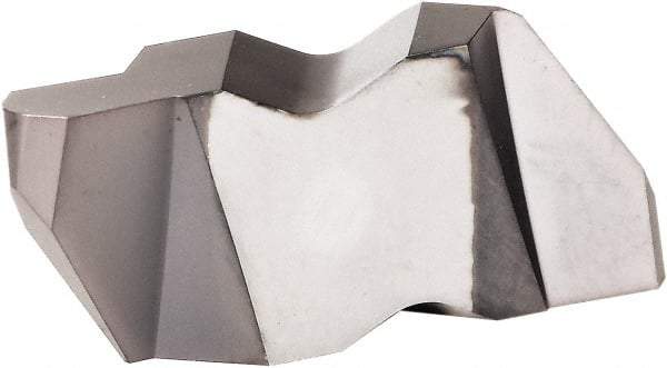 Kennametal - 3094NU Grade KCU25, 2.39mm Cutting Width Carbide Grooving Insert - 3.18mm Max Depth of Cut, Left Hand, 0.51mm Corner Radius, AlTiN Finish - USA Tool & Supply