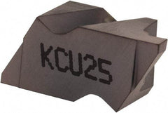 Kennametal - 2047NG Grade KCU25, 1.19mm Cutting Width Carbide Grooving Insert - 1.27mm Max Depth of Cut, Left Hand, 0.09mm Corner Radius, AlTiN Finish - USA Tool & Supply