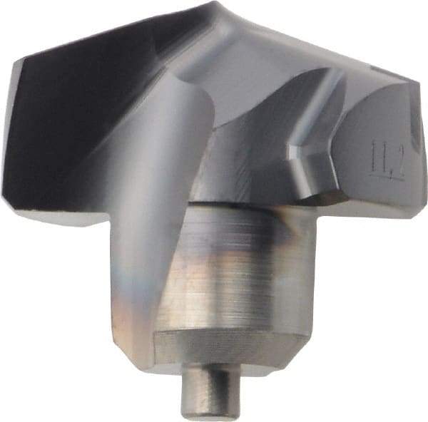 Kennametal - Series KenTIP, 11.2mm Diam Grade KCP15 140° Replaceable Drill Tip - Carbide, AlTiN Finish, L Seat Size - USA Tool & Supply