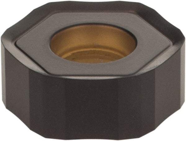 Kennametal - HNGJ43 LD Grade KCK15 Carbide Milling Insert - TiN/TiCN/Al2O3 Finish, 0.1764" Thick, 12mm Inscribed Circle, 1mm Corner Radius - USA Tool & Supply