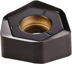Kennametal - XNGJ43 LD3W Grade KCK15 Carbide Milling Insert - TiN/MT/TiCN/Al2O3 Finish, 0.1777" Thick, 12mm Inscribed Circle, 1.6mm Corner Radius - USA Tool & Supply