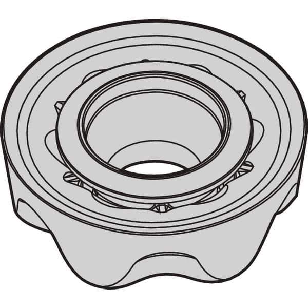 Kennametal - RCGX2006M0 LF Grade KCSM30 Carbide Milling Insert - TiAlN Finish, 1/4" Thick, 20mm Inscribed Circle - USA Tool & Supply