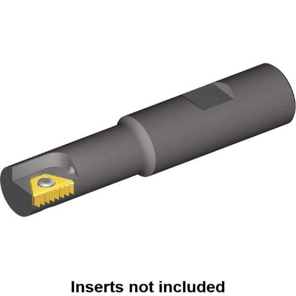 Kennametal - 9mm Cut Diam, 12mm Max Hole Depth, 12mm Shank Diam, Internal/External Indexable Thread Mill - Insert Style STN 10, 10.4mm Insert Size, 1 Insert, Toolholder Style TMS, 69mm OAL - USA Tool & Supply