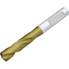 Kennametal - 7.5mm 140° Solid Carbide Jobber Drill - Multilayer TiAlN Finish, Right Hand Cut, Spiral Flute, Whistle Notch Shank, Standard Point - USA Tool & Supply
