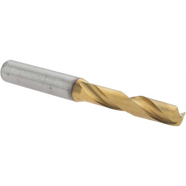 Kennametal - 8.2mm 140° Spiral Flute Solid Carbide Screw Machine Drill Bit - USA Tool & Supply