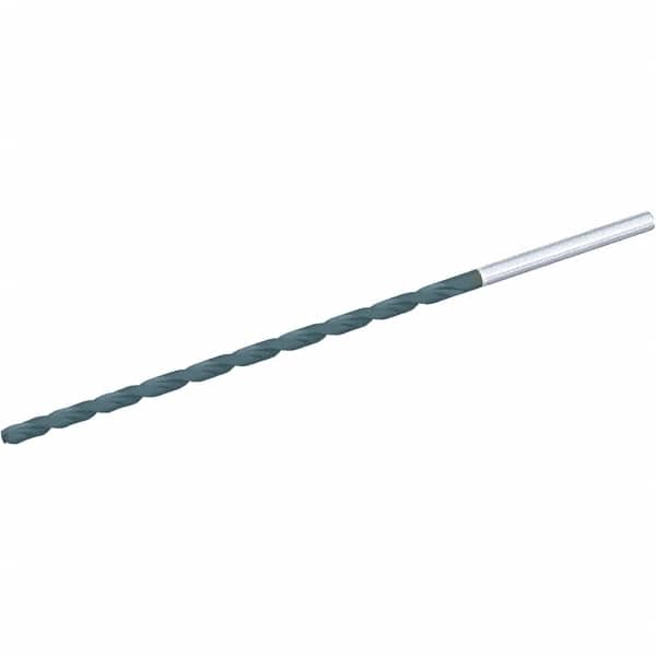 Kennametal - Letter E (1/4") 135° 2-Flute Solid Carbide Extra Length Drill Bit - USA Tool & Supply